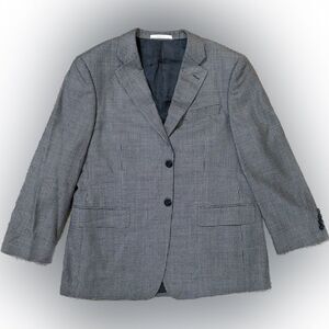 John W. Nordstrom Houndstooth Silk and Wool Blazer